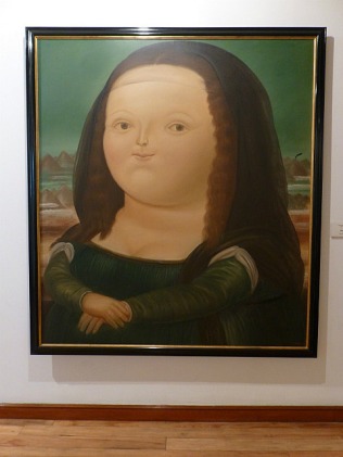 Botero museum, the Mona Lisa